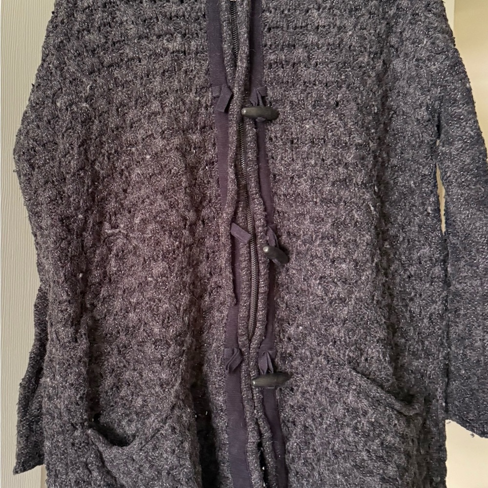 Free People Charcoal Knit Sweater